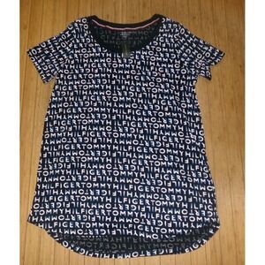 NWT WOMENS TOMMY HILFIGER S/S PULLOVER NIGHT SHIRT~NAVY~SZ 2X
